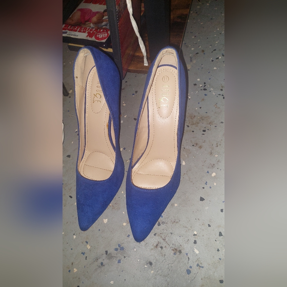 Rouge Royal Blue Pointed-Toe Stiletto Heels